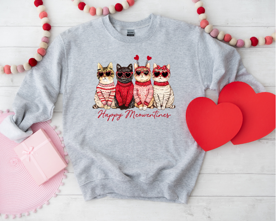 HAPPY MEOWENTINES SWEATSHIRT