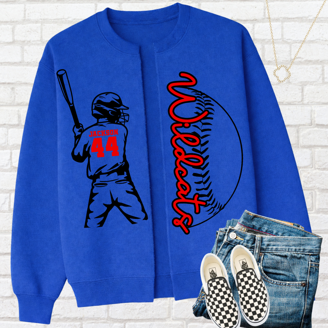 SOFTBALL OR BASEBALL Custom Split Cardigan