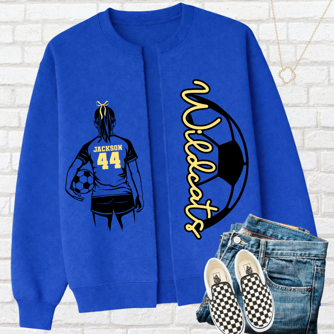 SOCCER GIRL OR BOY Custom Split Cardigan