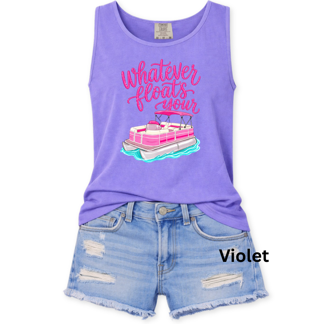 WHATEVER FLOATS YOUR BOAT - COMFORT COLORS TANK - S-3XL
