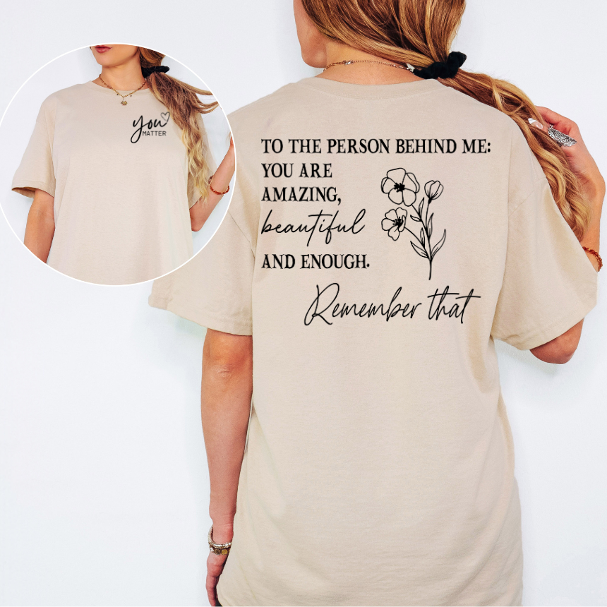 'YOU ARE AMAZING' FLORAL PRINT GRAPHIC TEE