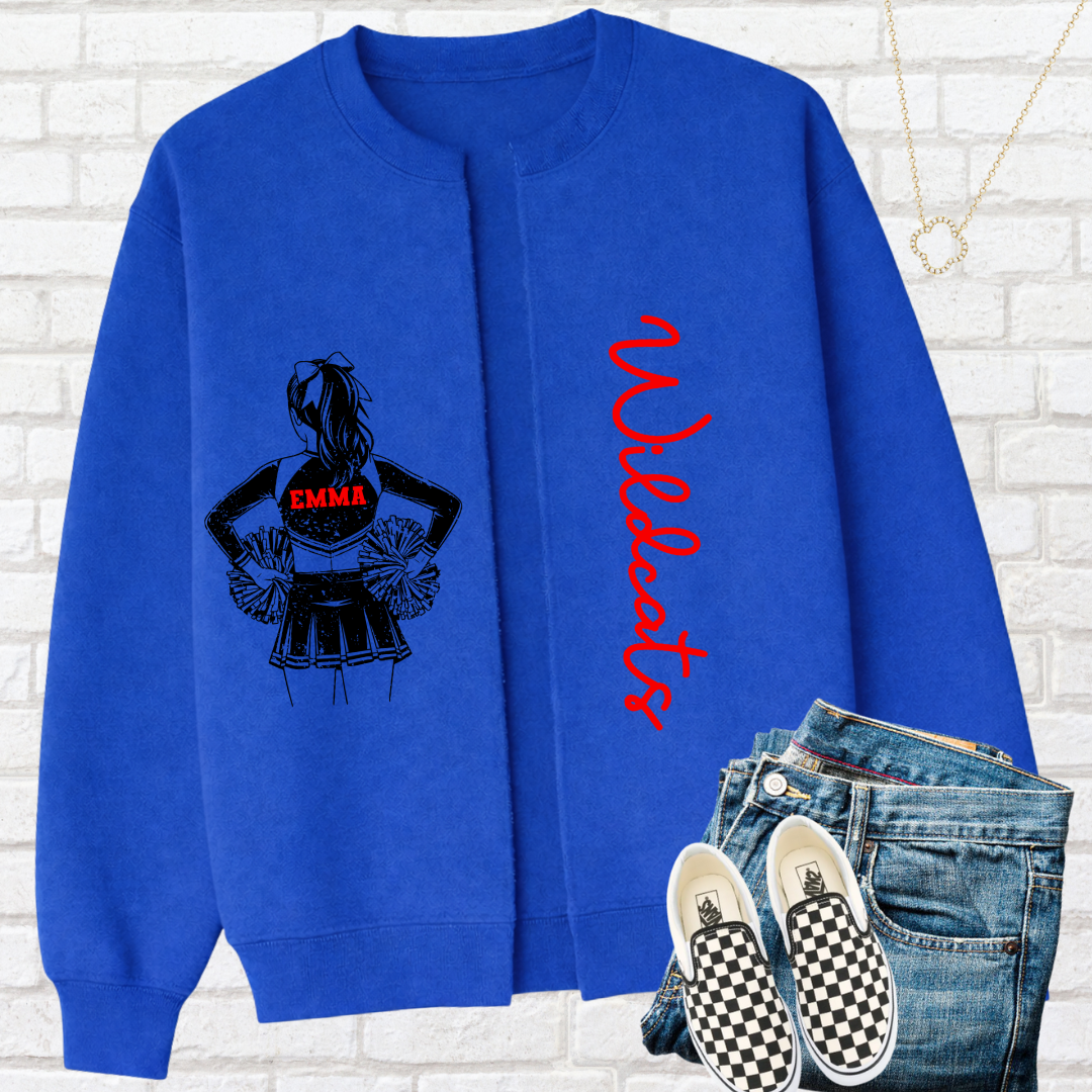 CHEERLEADING Custom Split Cardigan
