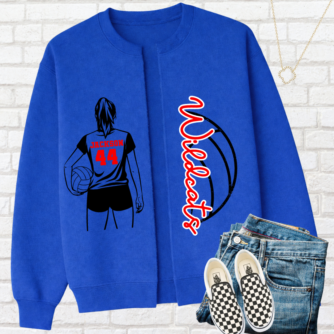 VOLLEYBALL Custom Split Cardigan