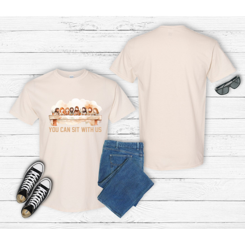 YOU CAN SIT WITH US GRAPHIC TEE - SPRING COLORS