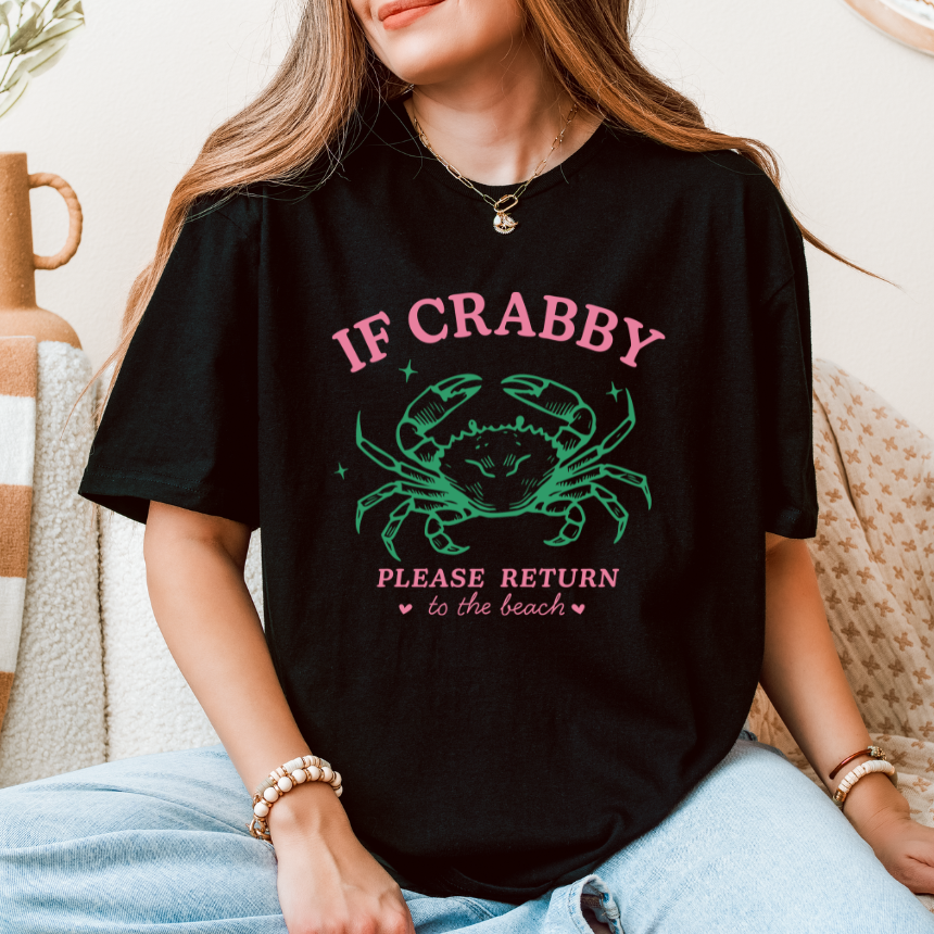 IF CRABBY RETURN TO BEACH - SHORT SLEEVE TEE