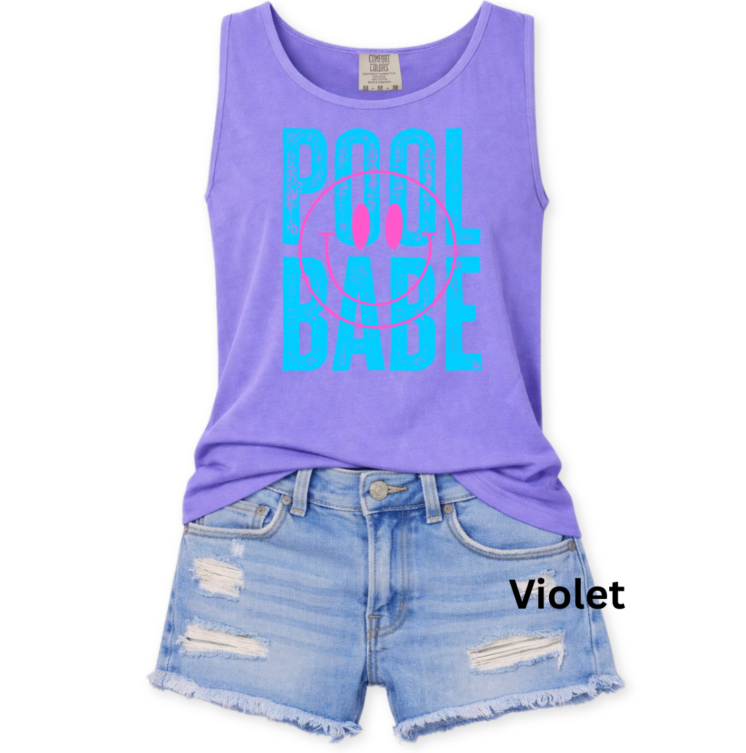POOL BABE COMFORT COLORS GRAPHIC TANK