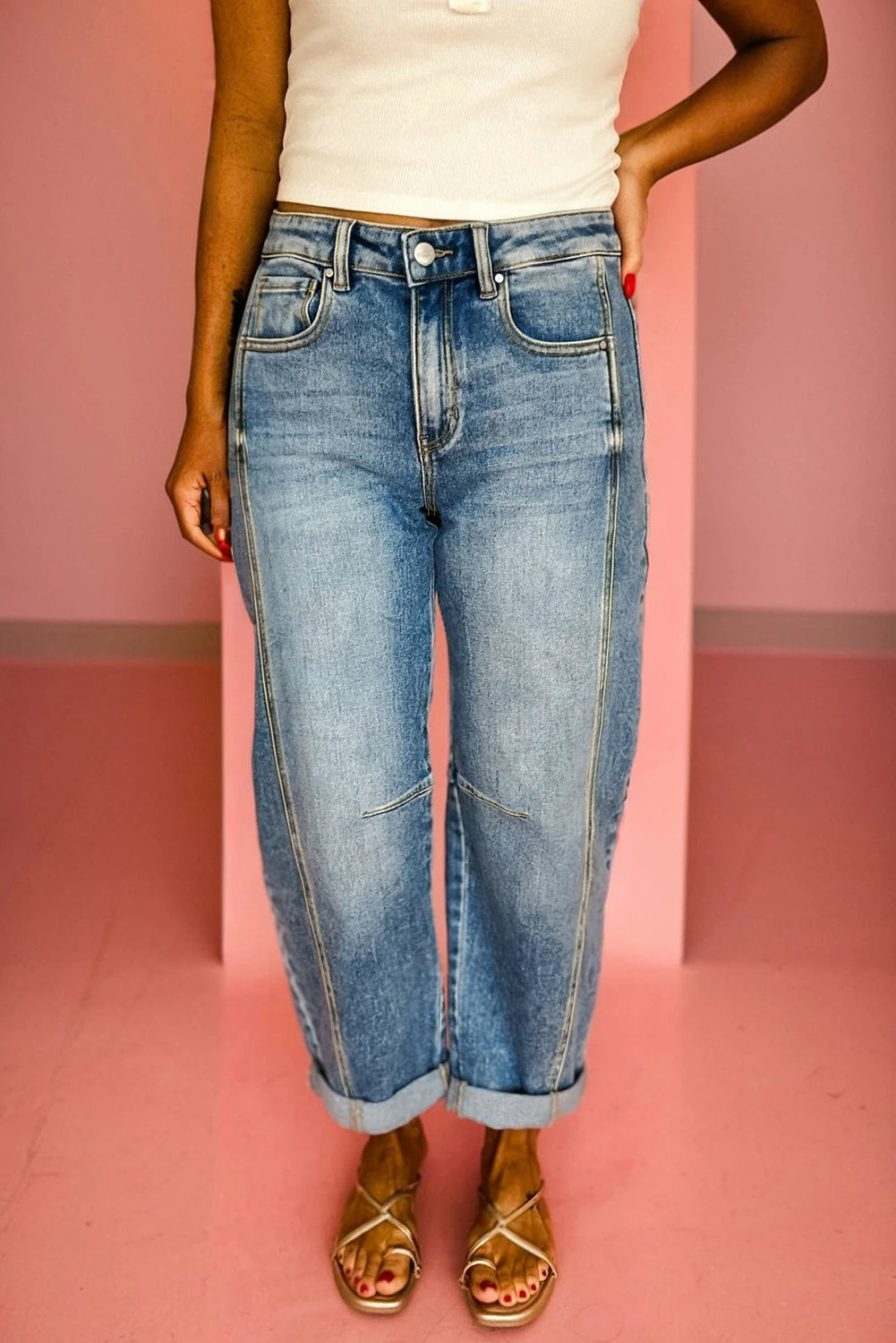 VINTAGE WASH BARREL JEAN