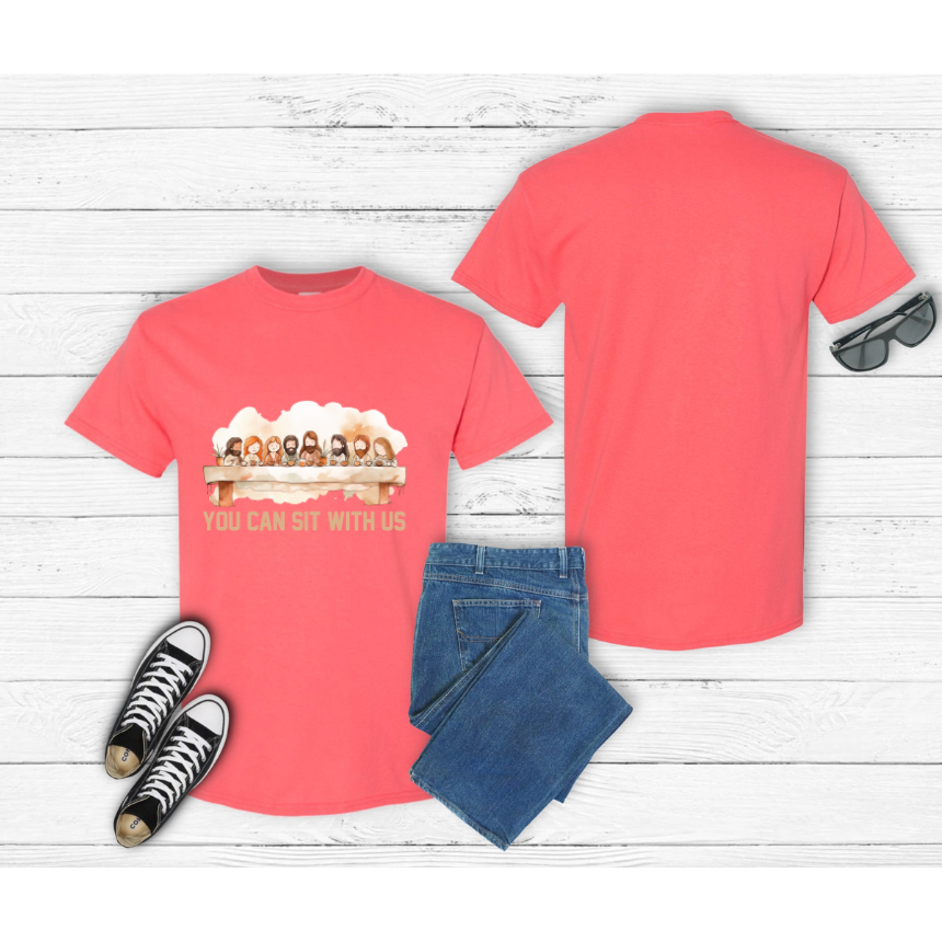 YOU CAN SIT WITH US GRAPHIC TEE - SPRING COLORS