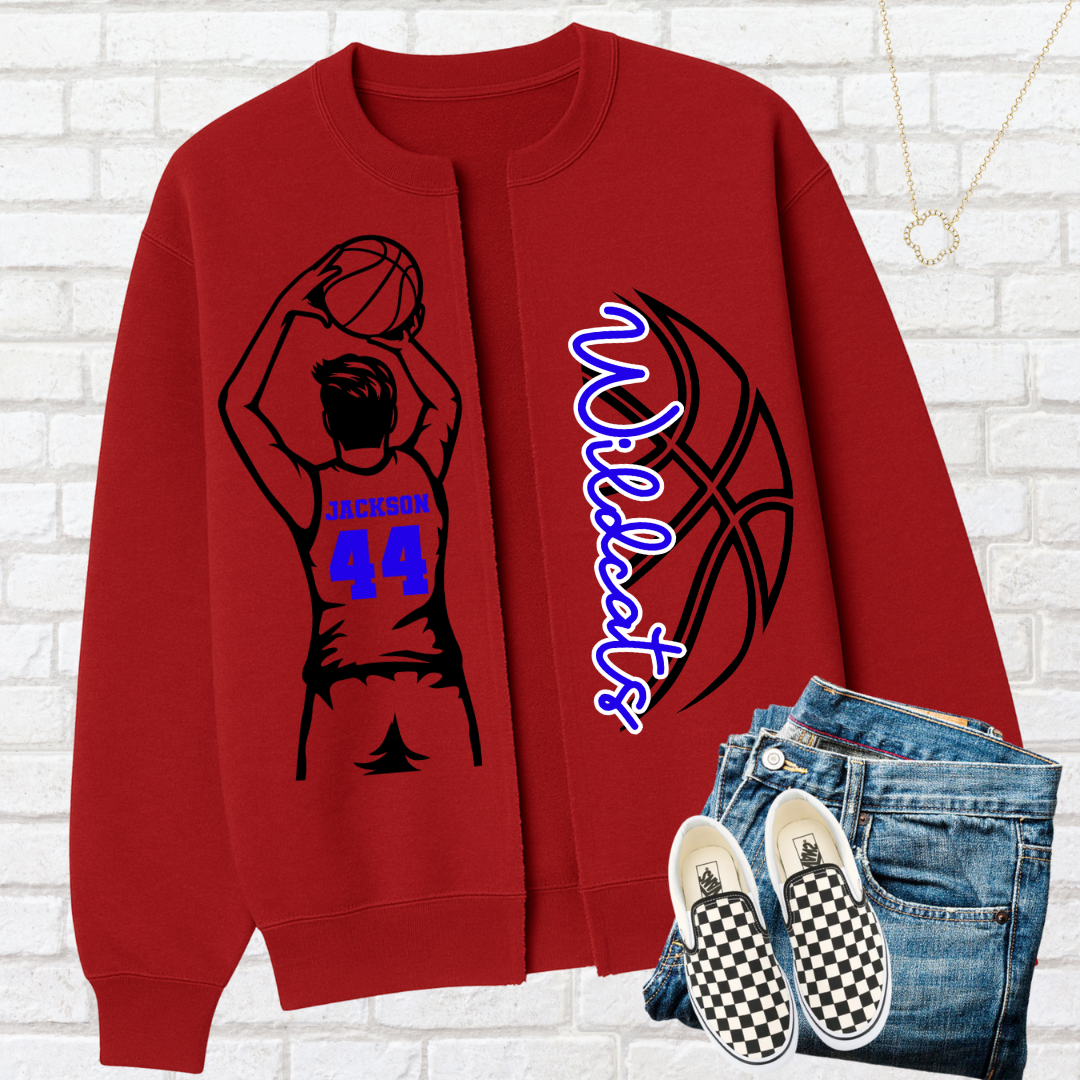 BASKETBALL GIRL OR BOY Custom Split Cardigan