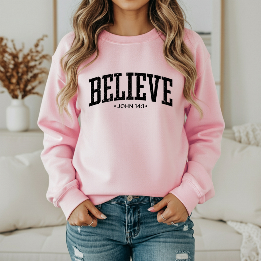 BELIEVE GRAPHIC SWEATSHIRT