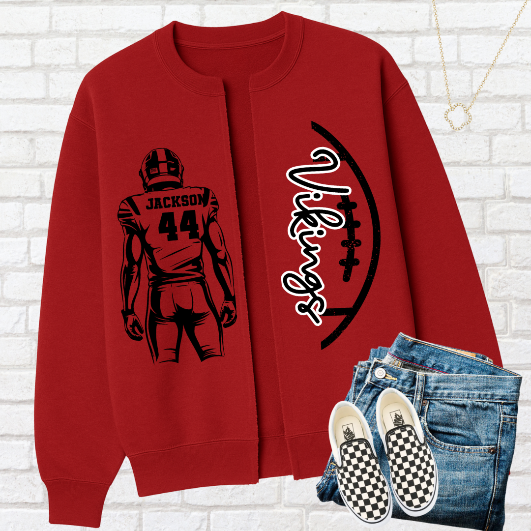 Football Custom Split Cardigan