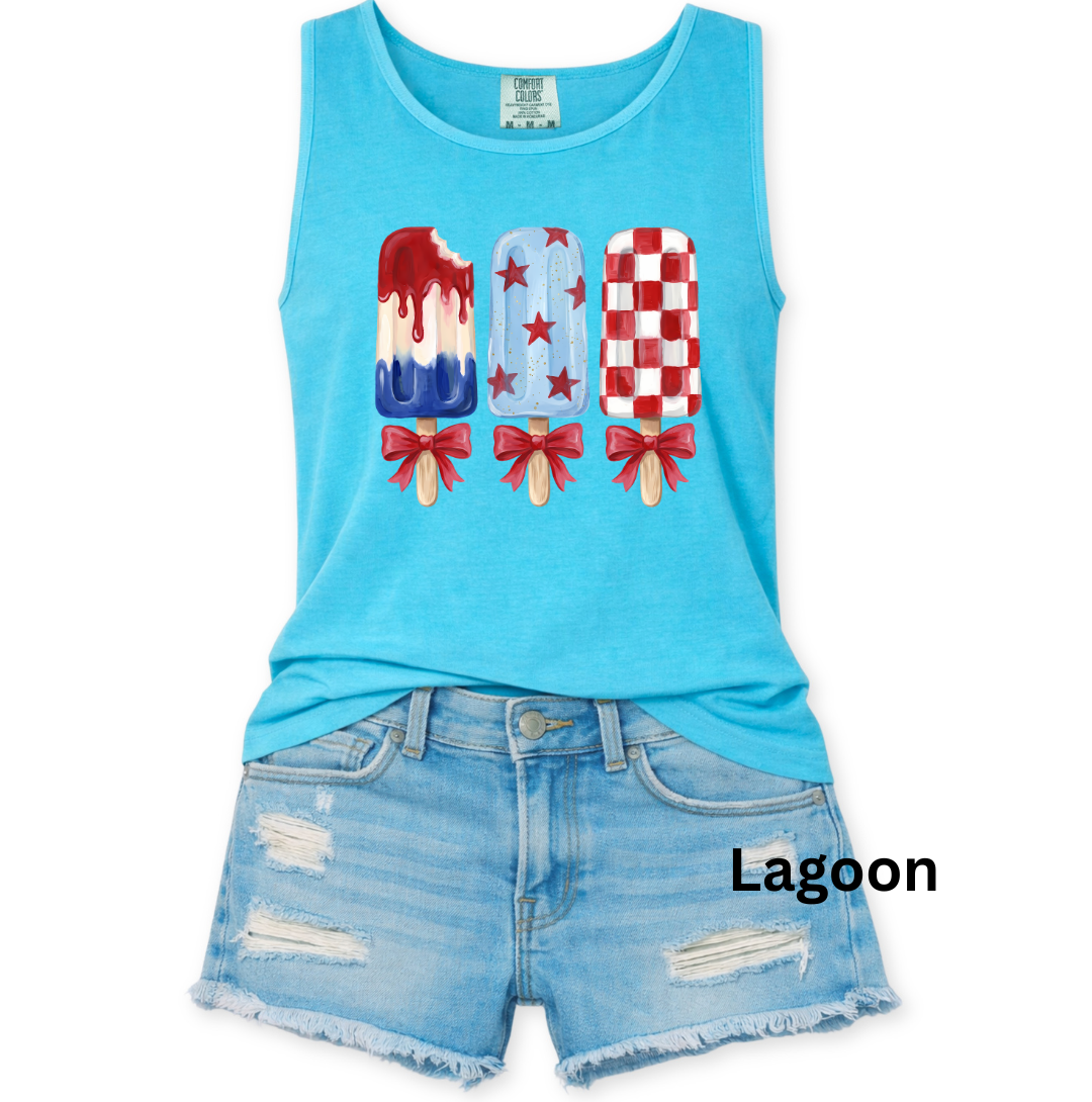 RED/WHITE/BLUE POPSICLE GRAPHIC TANK