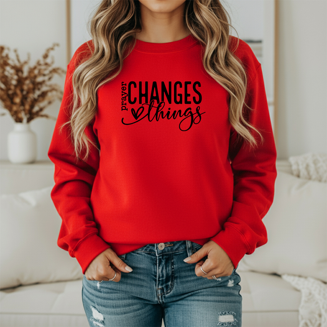 PRAYER CHANGES THINGS GRAPHIC SWEATSHIRT