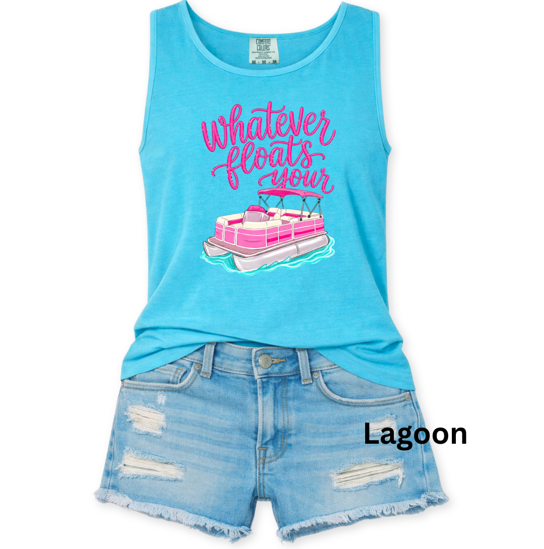 WHATEVER FLOATS YOUR BOAT - COMFORT COLORS TANK - S-3XL