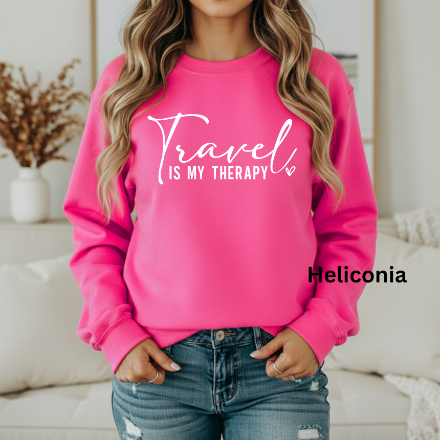 TRAVEL IS MY THERAPY - SWEATSHIRT