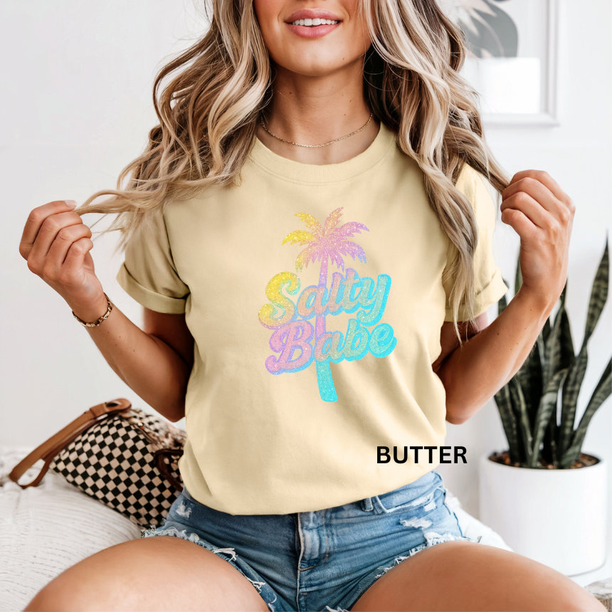 SALTY BABE GRAPHIC TEE - COMFORT COLORS