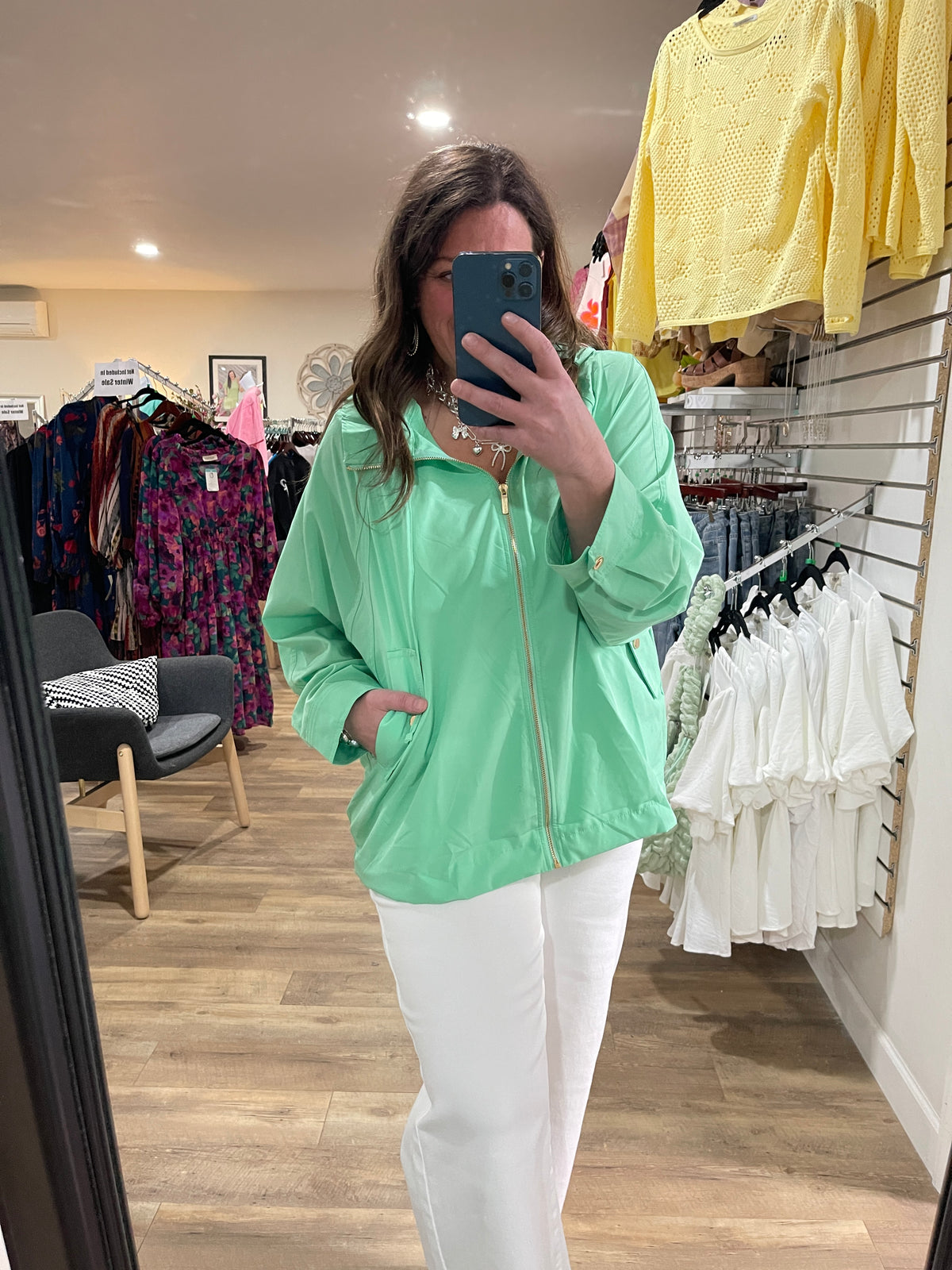 DEAR SCARLETT ON THE TRACK JACKET - SEAFOAM