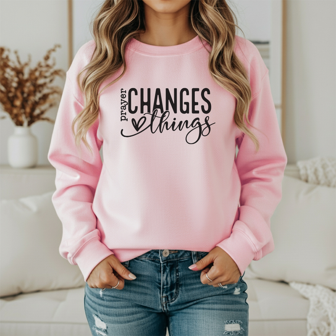 PRAYER CHANGES THINGS GRAPHIC SWEATSHIRT