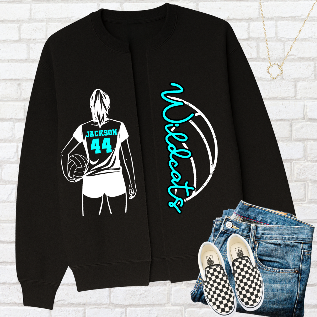 VOLLEYBALL Custom Split Cardigan