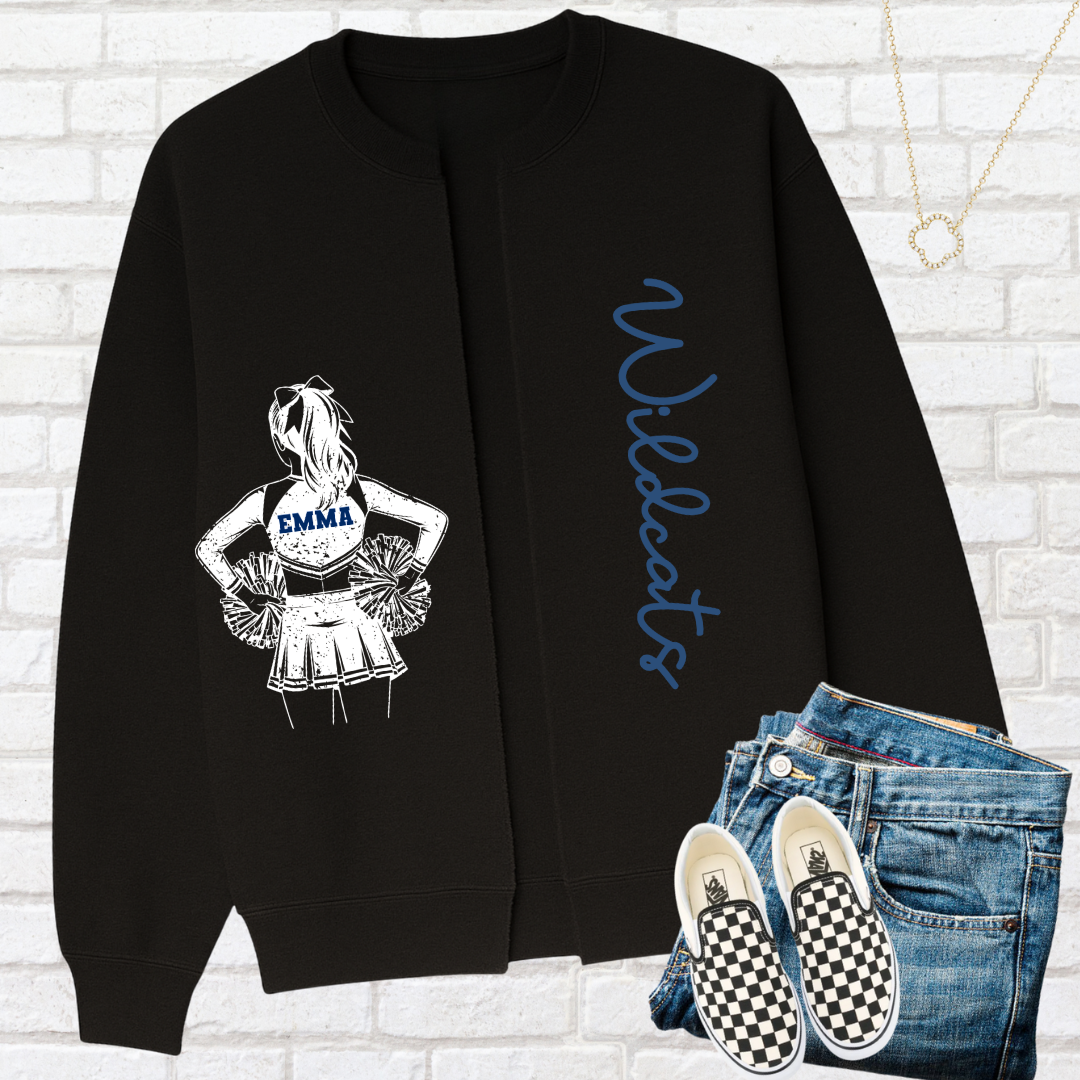 CHEERLEADING Custom Split Cardigan
