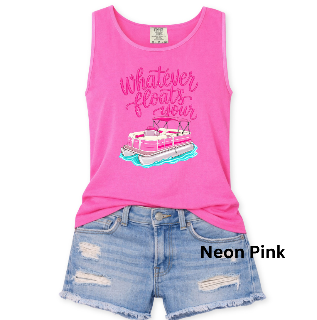 WHATEVER FLOATS YOUR BOAT - COMFORT COLORS TANK - S-3XL