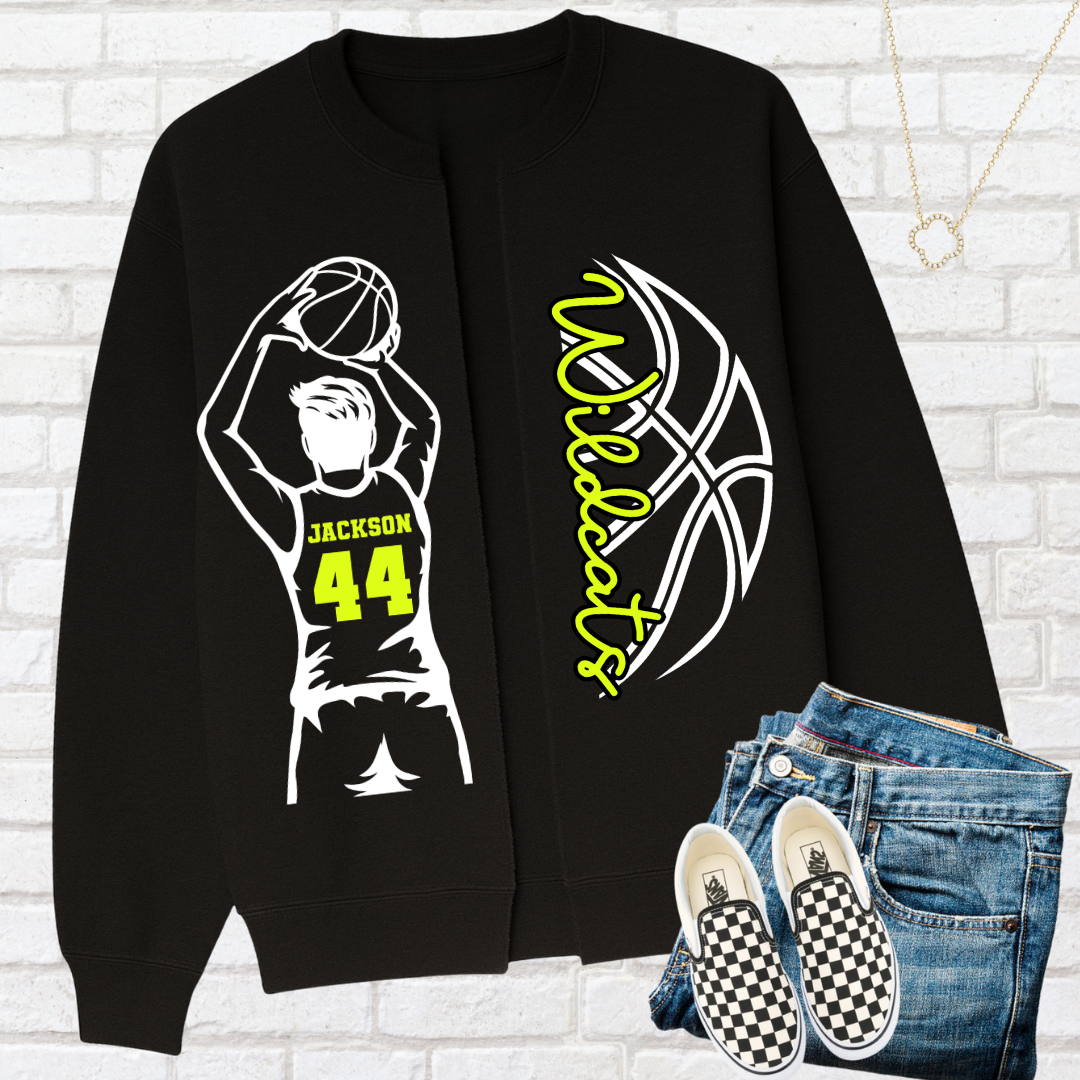 BASKETBALL GIRL OR BOY Custom Split Cardigan