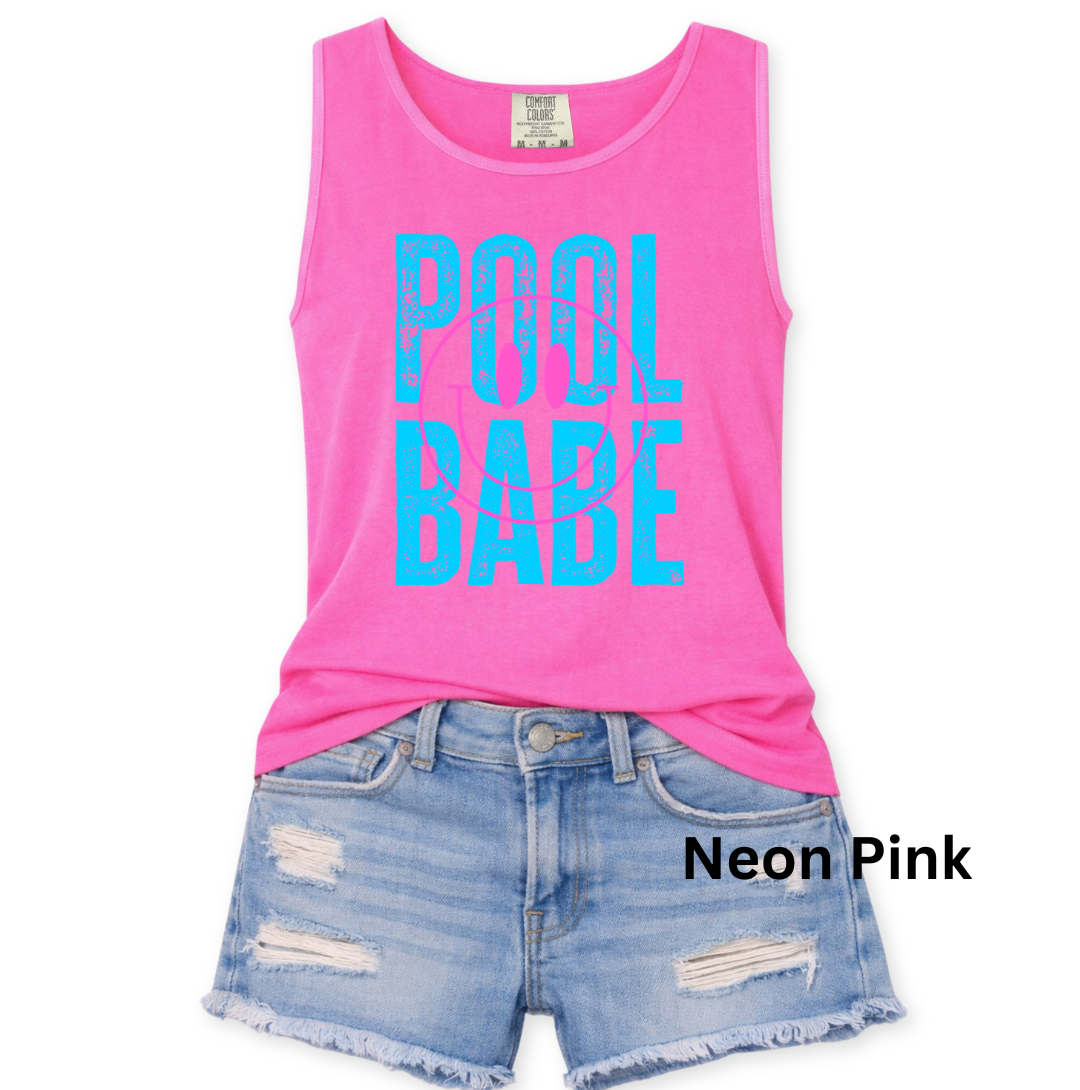 POOL BABE COMFORT COLORS GRAPHIC TANK
