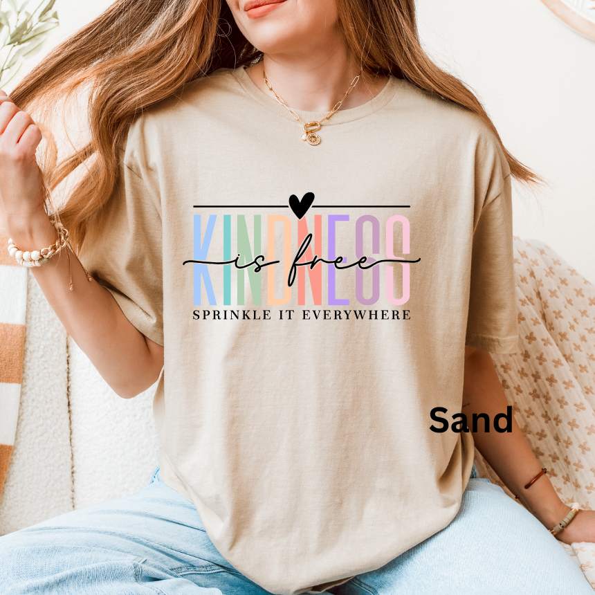 KINDNESS IS FREE SPRINKLE IT EVERYWHERE GRAPHIC TEE SHIRT