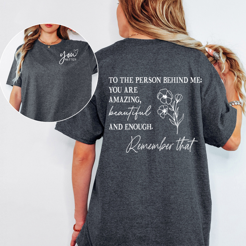 'YOU ARE AMAZING' FLORAL PRINT GRAPHIC TEE
