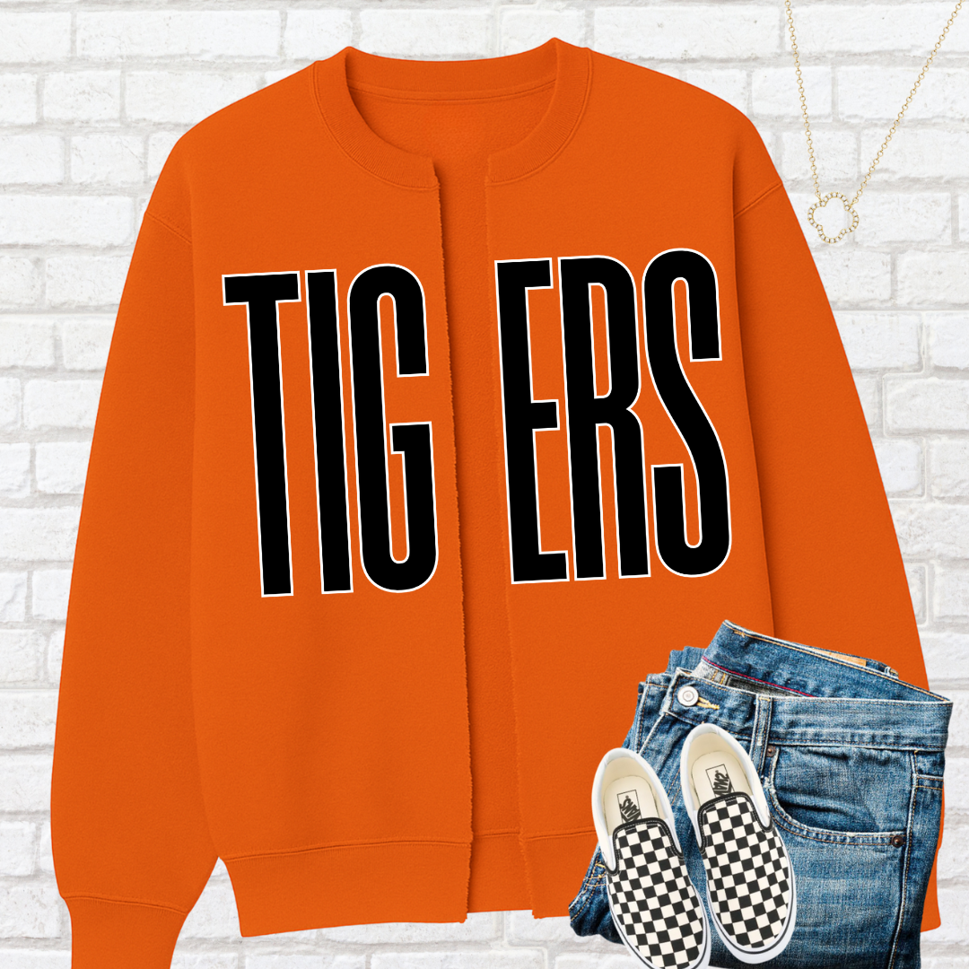 SCHOOL SPIRIT SPLIT SWEATSHIRT CARDIGAN