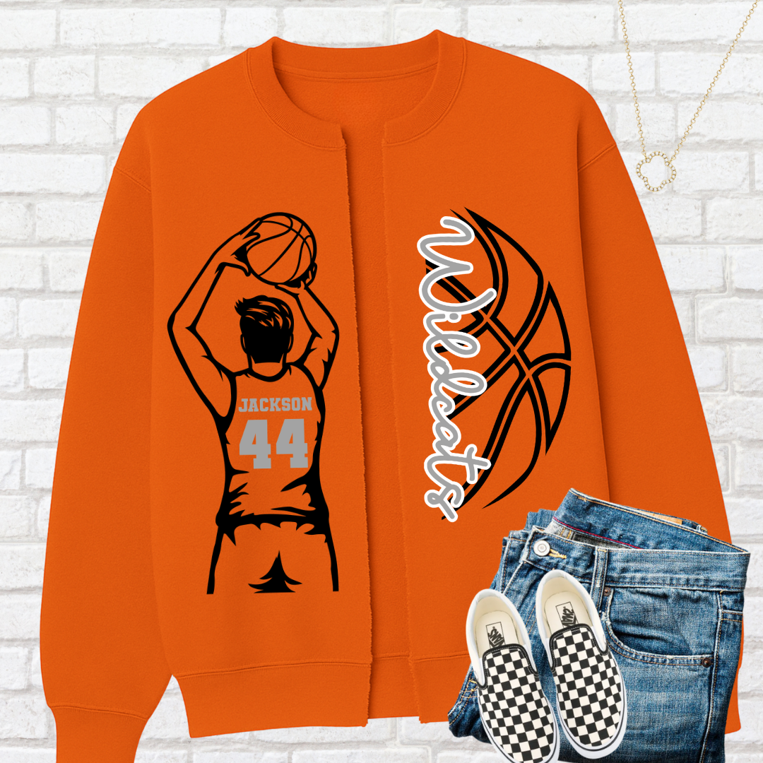 BASKETBALL GIRL OR BOY Custom Split Cardigan