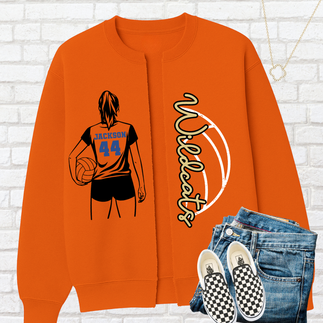 VOLLEYBALL Custom Split Cardigan