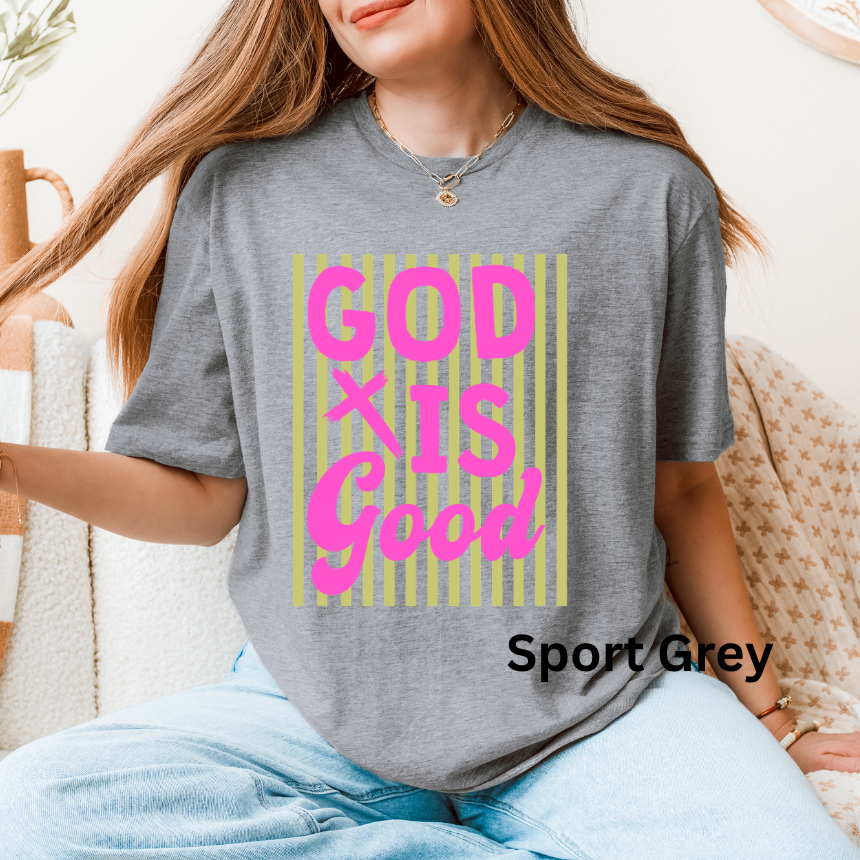 GOD IS GOOD STRIPED - TEE