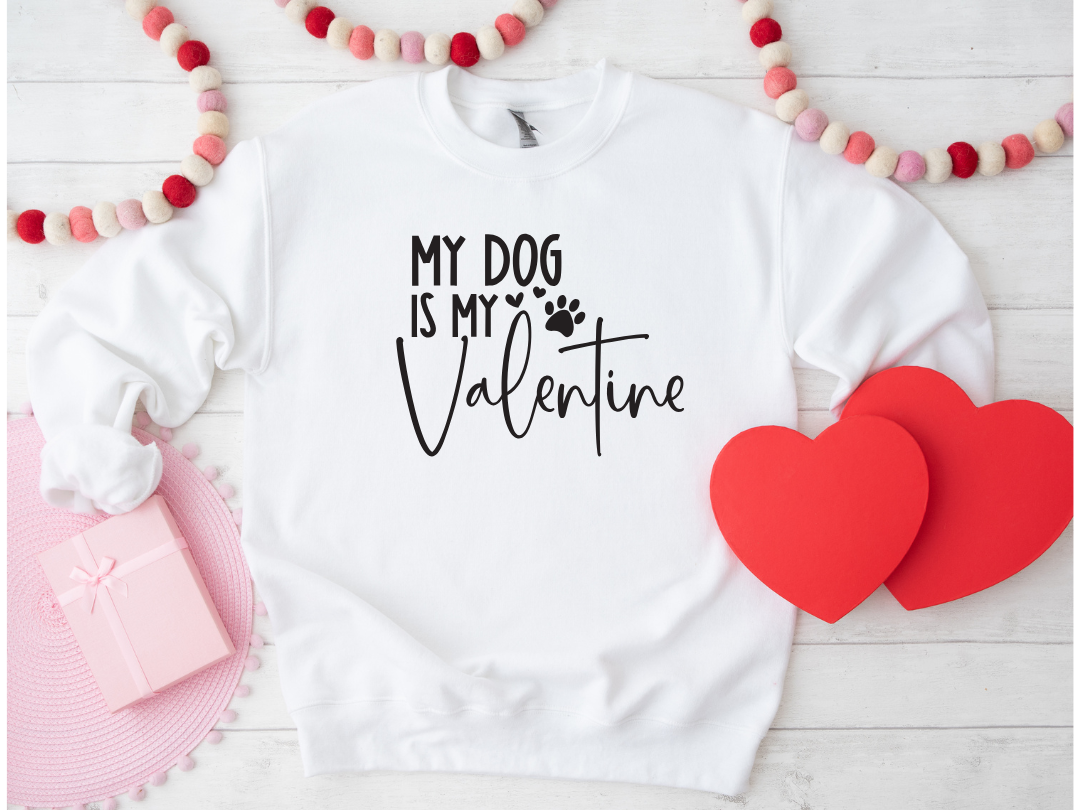 MY DOG IS MY VALENTINE - S-5XL SHORT SLEEVE TEE