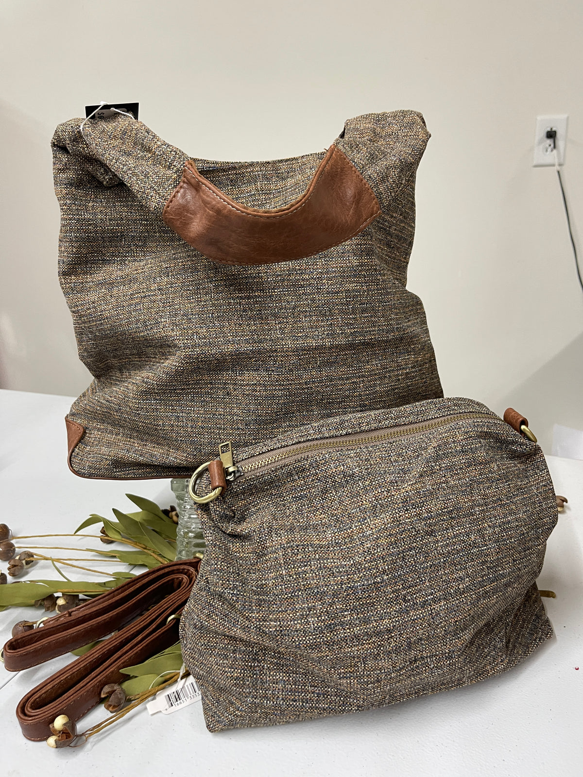 NEUTRAL ELENA TWEED HOBO