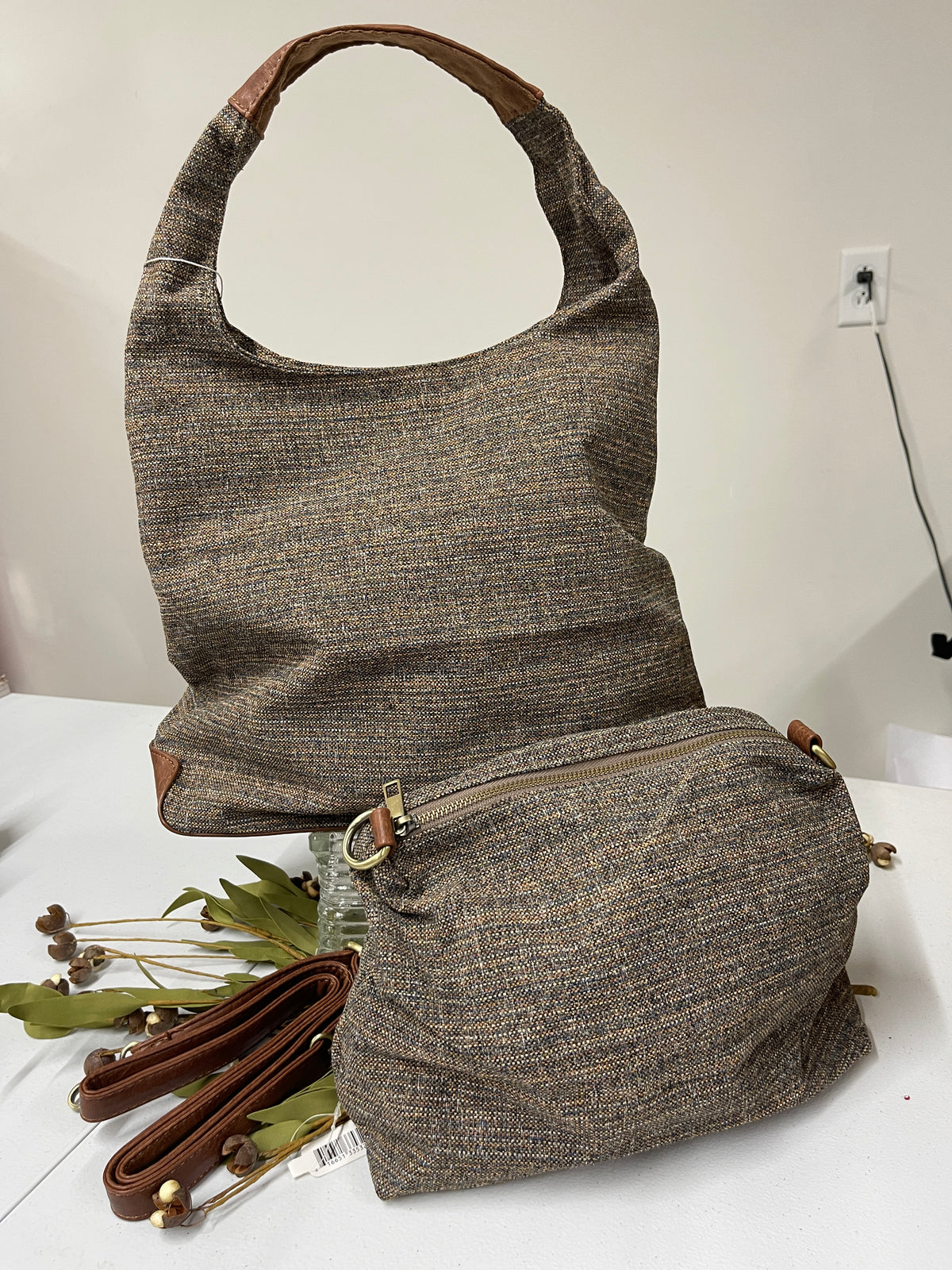 NEUTRAL ELENA TWEED HOBO