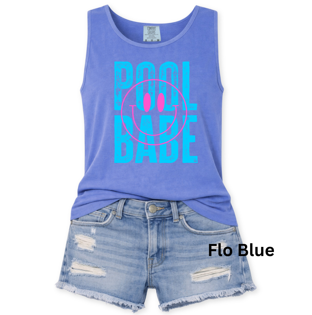POOL BABE COMFORT COLORS GRAPHIC TANK
