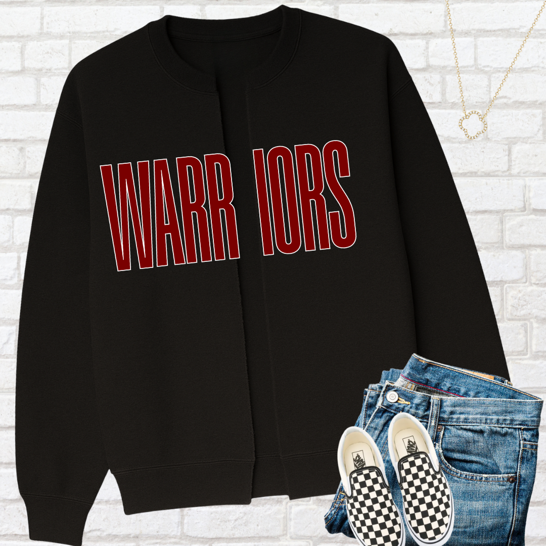 SCHOOL SPIRIT SPLIT SWEATSHIRT CARDIGAN