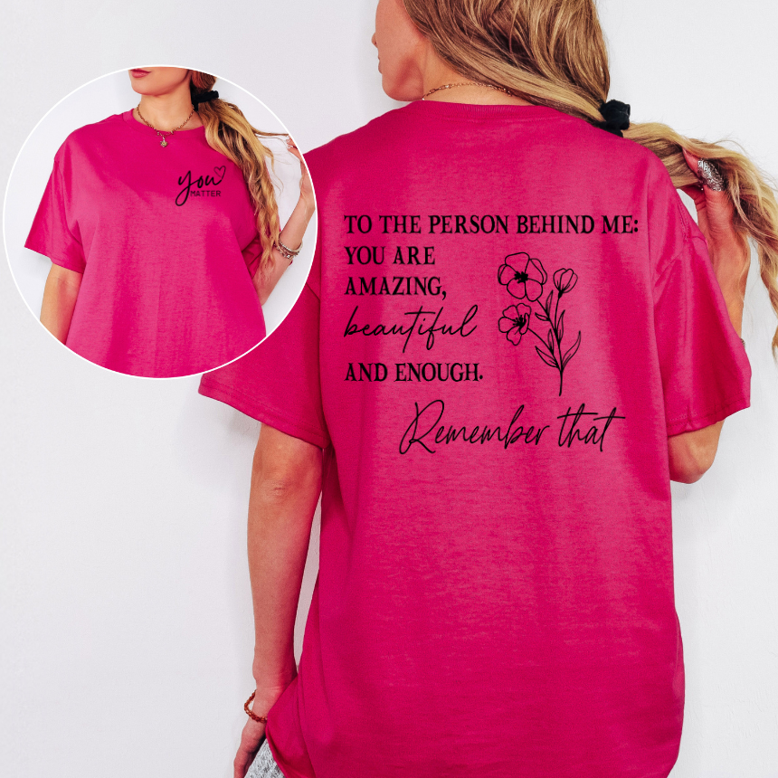 'YOU ARE AMAZING' FLORAL PRINT GRAPHIC TEE