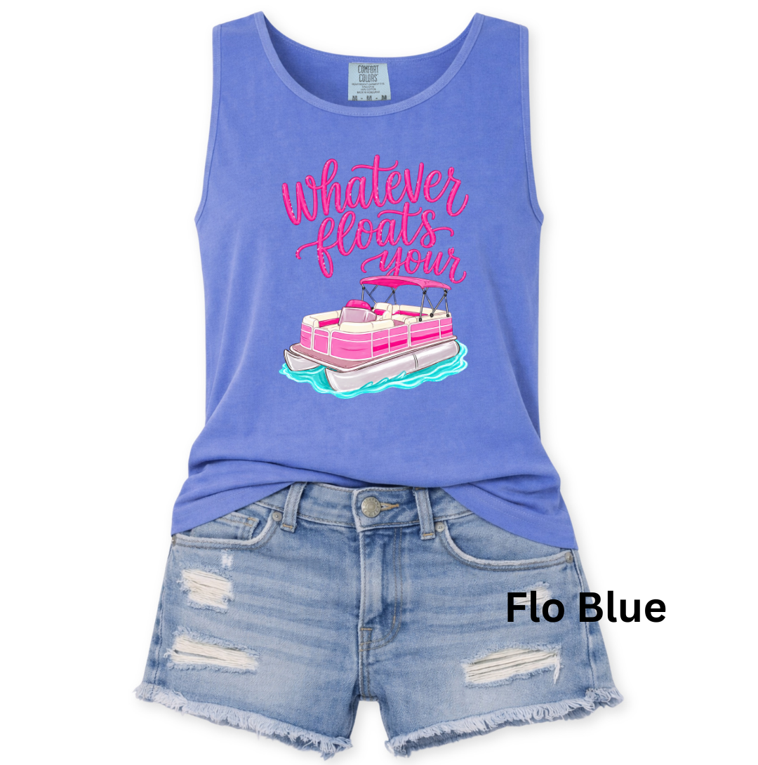 WHATEVER FLOATS YOUR BOAT - COMFORT COLORS TANK - S-3XL