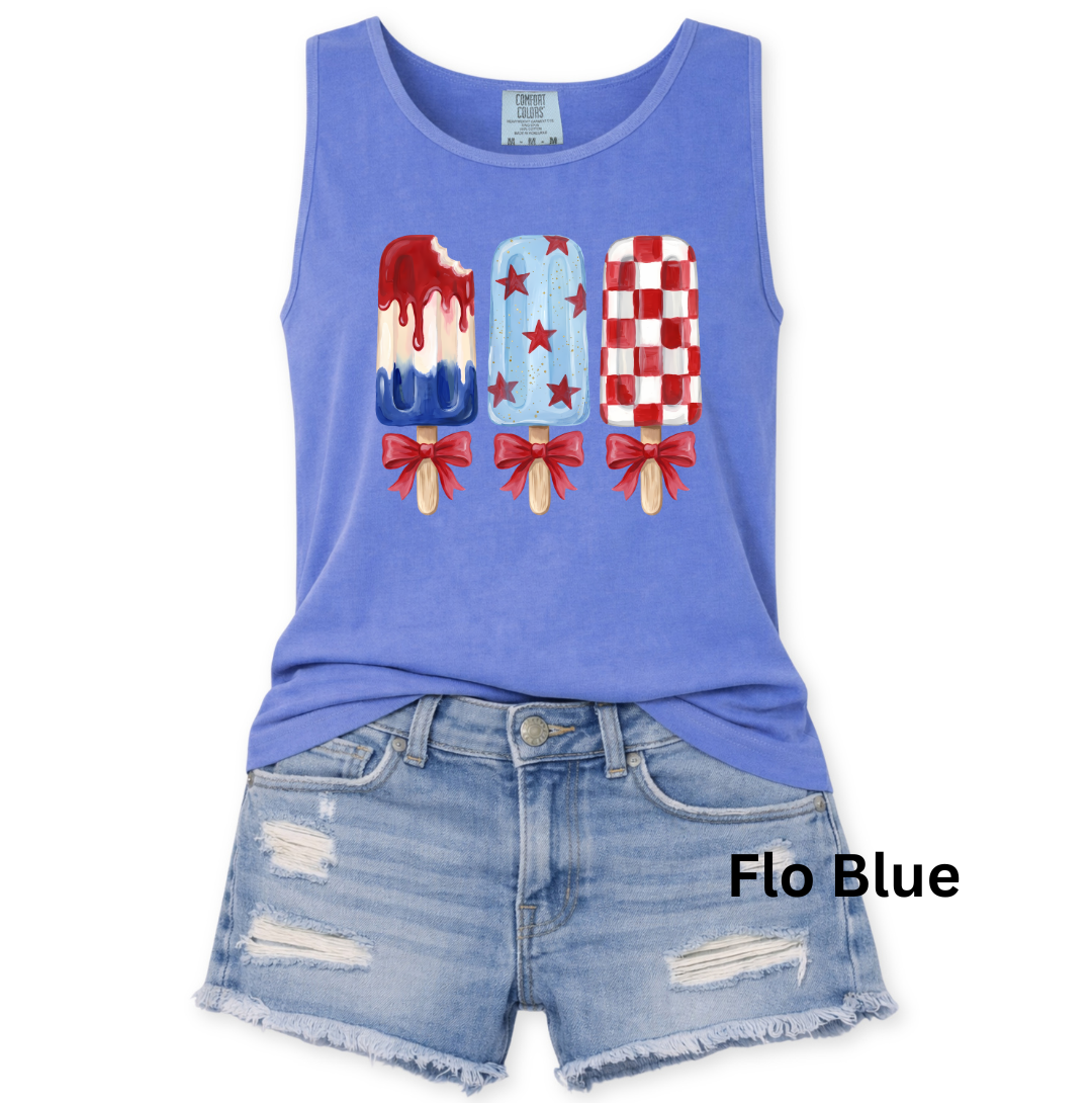 RED/WHITE/BLUE POPSICLE GRAPHIC TANK
