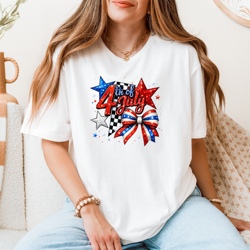 **FINAL SALE** 4TH OF JULY STAR/BOW GLITTER