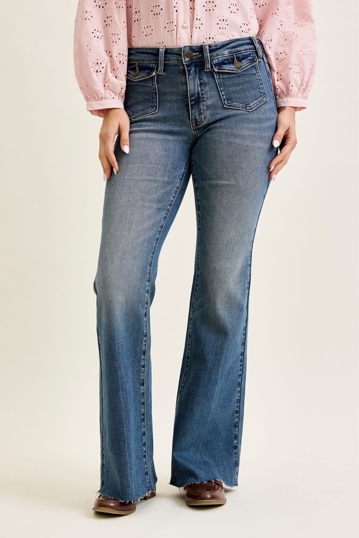 JUDY BLUE FLARE W/ FRONT FLAP POCKETS
