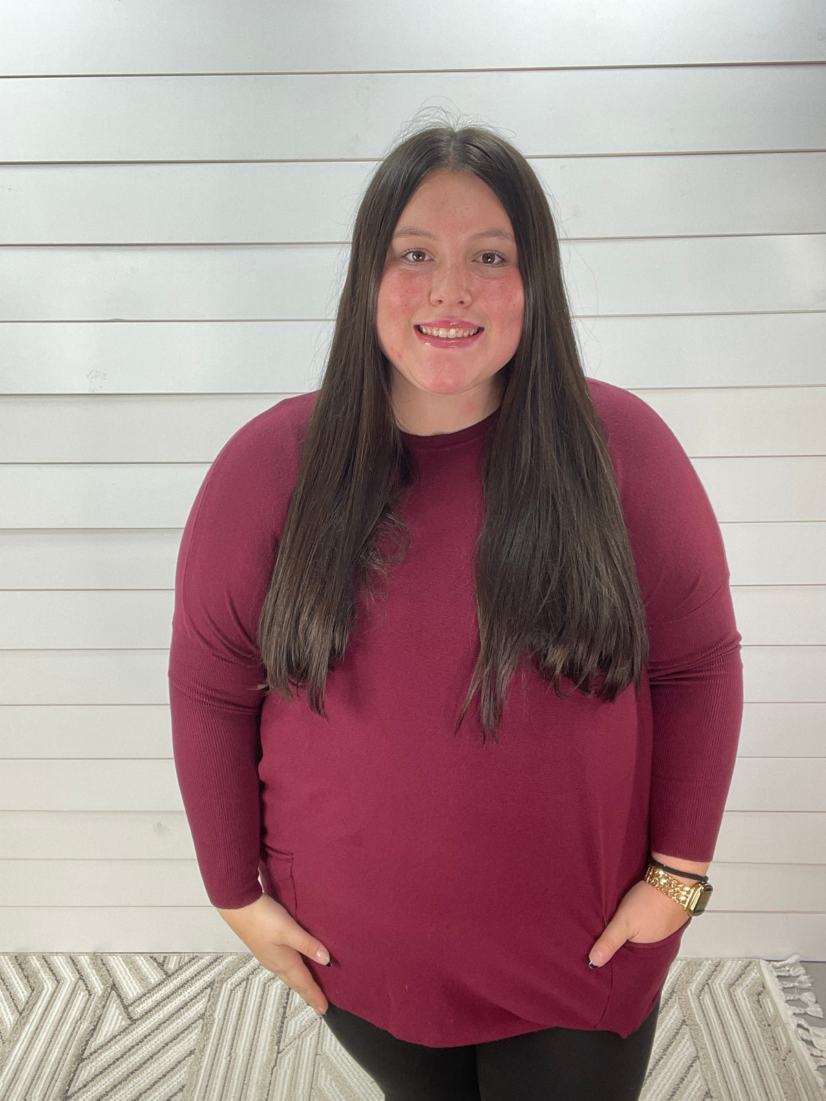 MULBERRY OVERSIZED TWO POCKET SWEATER