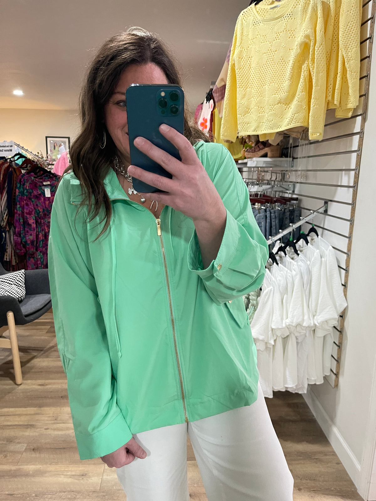DEAR SCARLETT ON THE TRACK JACKET - SEAFOAM