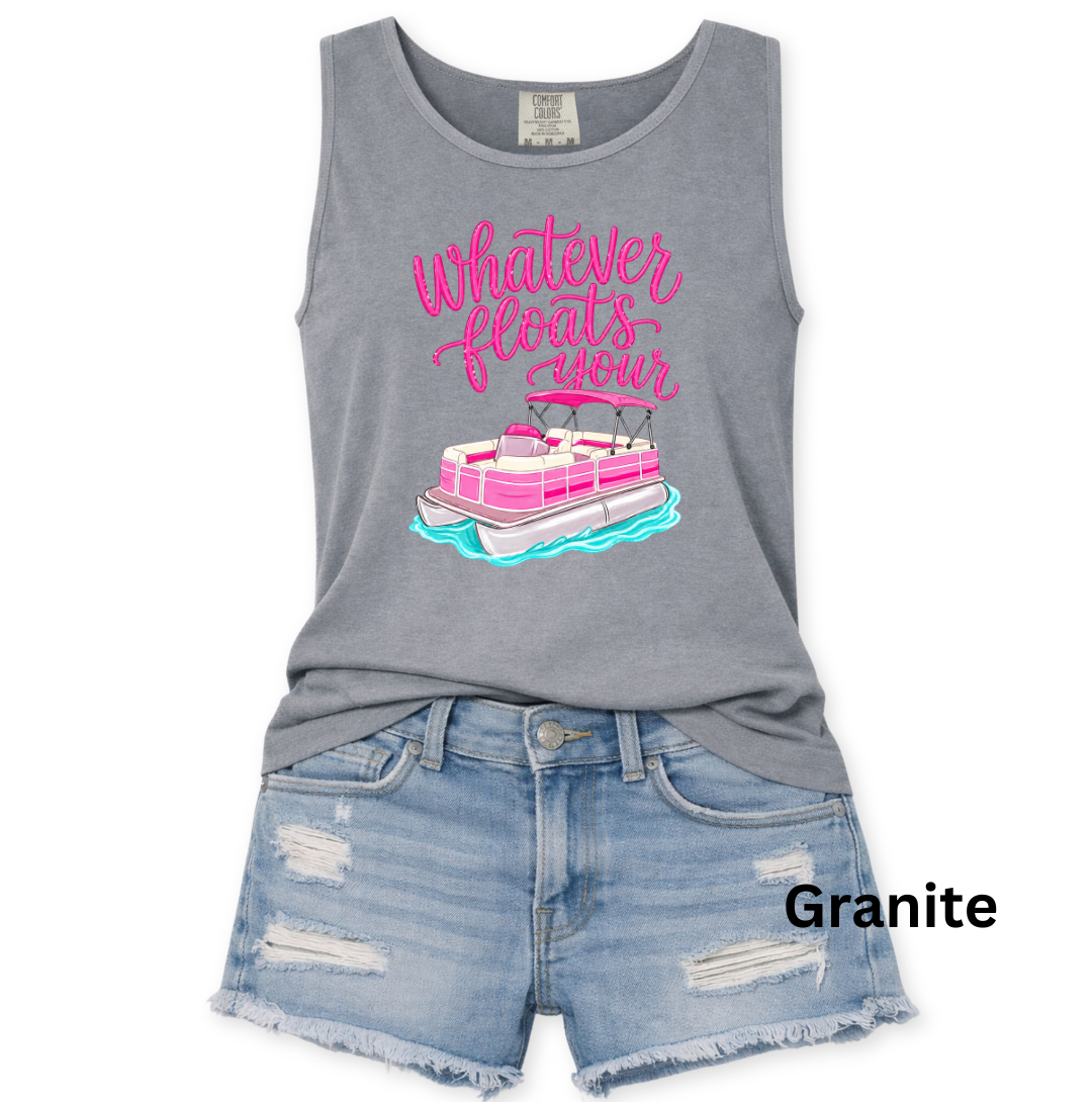 WHATEVER FLOATS YOUR BOAT - COMFORT COLORS TANK - S-3XL