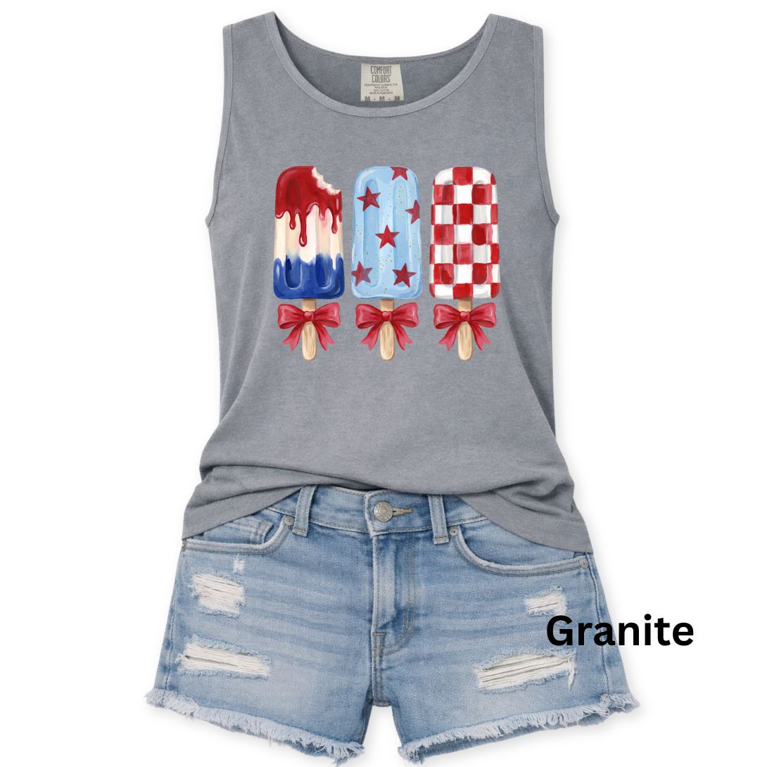RED/WHITE/BLUE POPSICLE GRAPHIC TANK