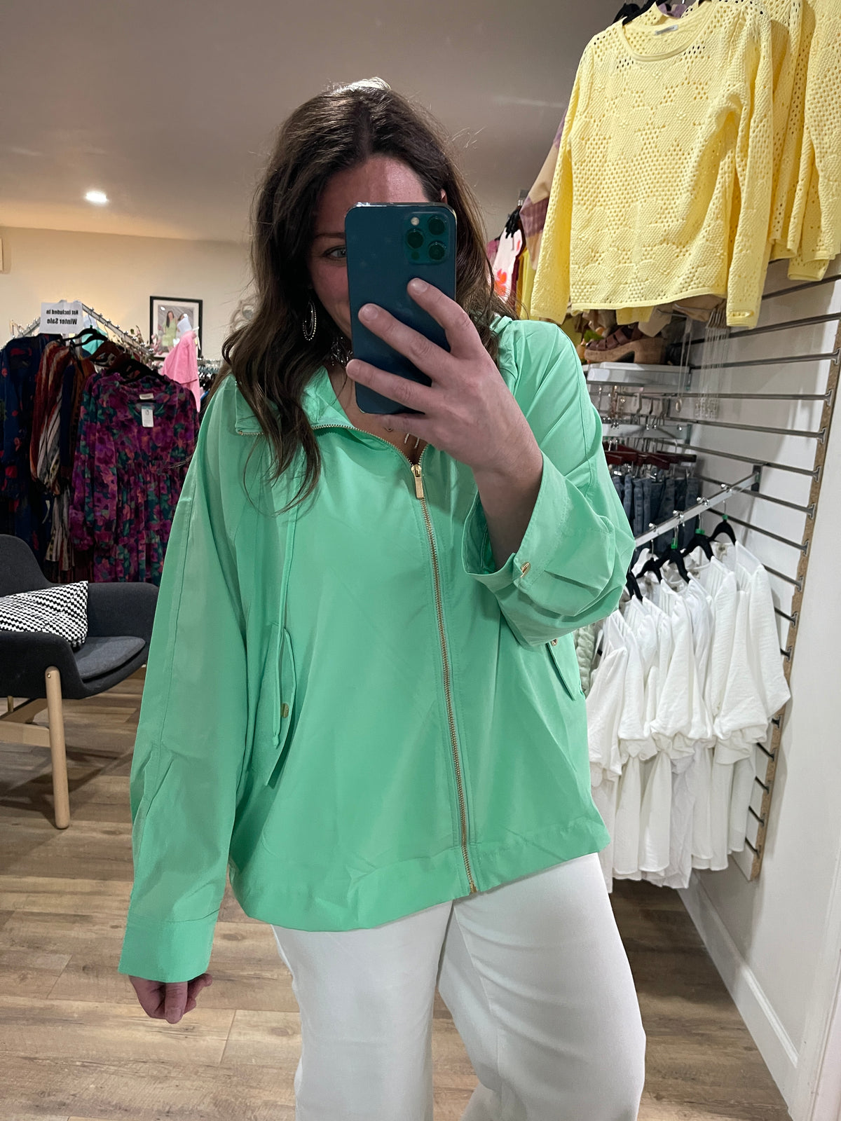 DEAR SCARLETT ON THE TRACK JACKET - SEAFOAM