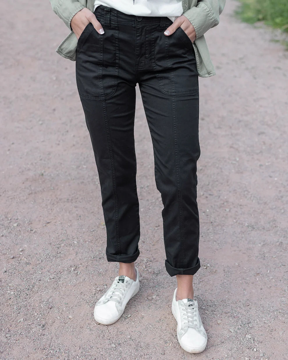 GRACE AND LACE BLACK CAMPER CARGO PANT