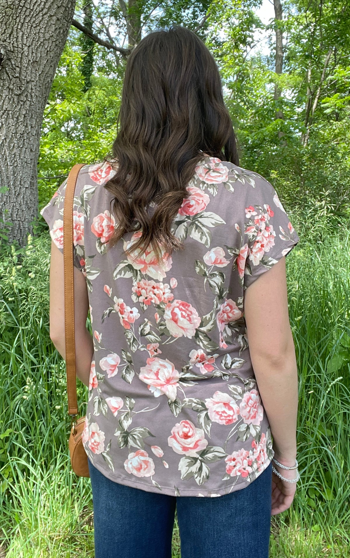 DARK MAUVE FLORAL BUTTER SOFT TOP